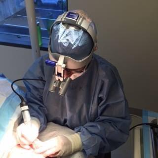 Dr. Kinler During Surgery
