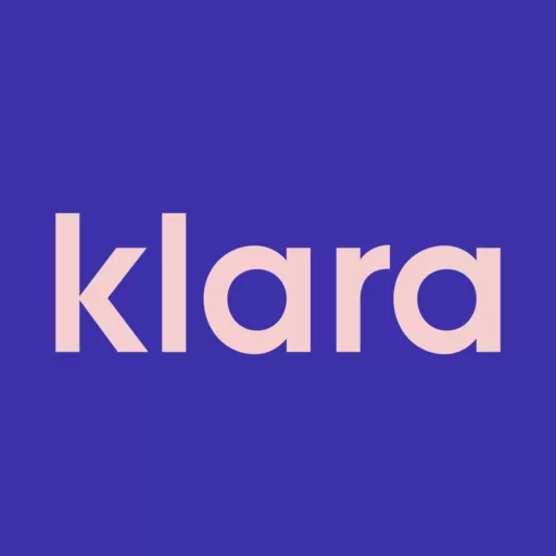 Klara logo displayed on a purple background, featuring the word "Klara" in a modern, sans-serif font. The design emphasizes a clean and professional aesthetic, suitable for a digital platform. The logo's color contrast ensures visibility and accessibility, aligning with ADA compliance standards.